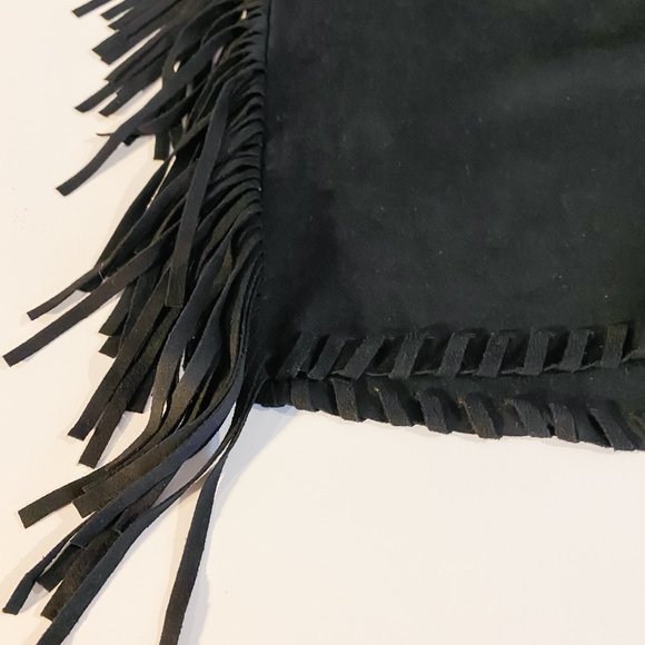 Black Forever 21 Suede Fringe Shorts - Picture 4 of 5